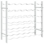 vidaXL Casier à bouteilles pour 36 bouteilles Blanc Métal