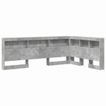 vidaXL Tête de lit de rangement Gris béton 207 5 x 137 5 x 76 5 cm