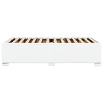 vidaXL Cadre de lit sans matelas blanc 100x200 cm similicuir