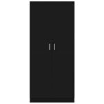 vidaXL Garde-robe Noir 80x52x180 cm Bois d’ingénierie