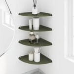 vidaXL Étagère flottante avec étagère 4 Pièces Vert olive 30 x 30 x 2 cm