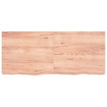 vidaXL Étagère murale marron clair bois chêne massif traité