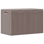 vidaXL Boîte de rangement de jardin 180 L Marron PP aspect bois