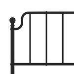 vidaXL Cadre de lit métal sans matelas avec tête de lit noir 183x213cm