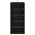 vidaXL Cabinet à chaussures avec étagère Chêne noir 32 x 35 x 70 cm