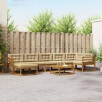 vidaXL Ensemble de canapés d'extérieur 8 Pièces Naturel et Beige