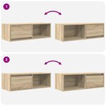 vidaXL Meubles TV 2 Pièces chêne sonoma 80x31x25 5 cm bois d'ingénierie
