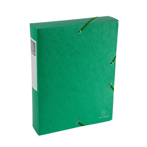 Boite De Classement Exabox Dos 60mm Carte Lustrée Scotten - A4 - Vert - X 10 - Exacompta