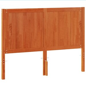 vidaXL Tête de lit cire marron 150 cm bois massif de pin