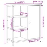 vidaXL Buffet Noir Chêne 70x30x80 cm Bois d'ingénierie