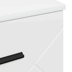 vidaXL Cabinet de chevet avec tiroir Blanc brillant 38 x 38 x 66 cm