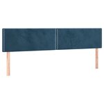 vidaXL Sommier à lattes de lit et matelas Bleu foncé 180x200cm Velours