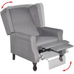 vidaXL Fauteuil gris tissu