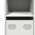 vidaXL Buffet blanc 101 5x39x73 5 cm acier laminé à froid