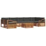 vidaXL Ensemble de canapés d'extérieur 8 pc Naturel et Anthracite