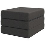 vidaXL Canapé-lit pliable 90 x 67 x 45 cm Gris foncé