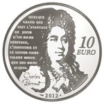 Pièce de monnaie 10 euro France 2012 argent BE – Le Chat Botté