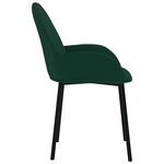 vidaXL Chaises à manger lot de 2 Vert foncé Velours