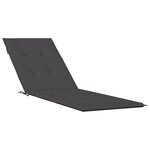 vidaXL Coussin de chaise longue anthracite mélangé (75+105) x 50 x 4 cm