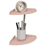 vidaXL Étagère flottante avec étagère 2 Pièces Rose 18 x 18 x 2 cm