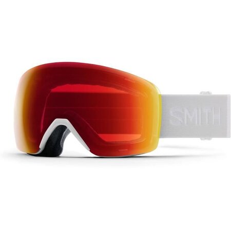 SMITH Masque de ski Skyline - Unisexe - Blanc Vapor Chroma Pop Photochromic Rouge miroir S3-S2