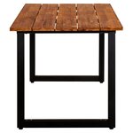 vidaXL Table de jardin et pieds en U 160x80x75 cm Bois d'acacia massif