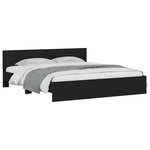 vidaXL Cadre de lit sans matelas noir 180x200 cm