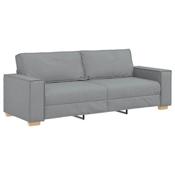 vidaXL Canapé 3 places Gris clair 220x78x84 cm Tissu