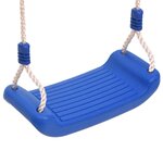 vidaXL Sièges de balançoire avec cordes 2 Pièces bleu 37x15 cm PE