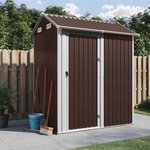 vidaXL Abri de jardin marron 192x152 5x237 cm acier galvanisé