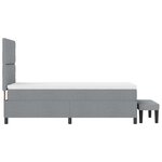 vidaXL Lit à ressorts avec matelas Gris clair 90 x 200 cm tissu