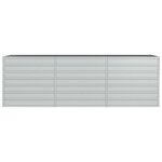 vidaXL Lit surélevé de jardin 240x80x77 cm Acier galvanisé Argenté