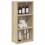 vidaXL Armoire murale de salle de bain Chêne Sonoma 30 x 16 x 62 5 cm