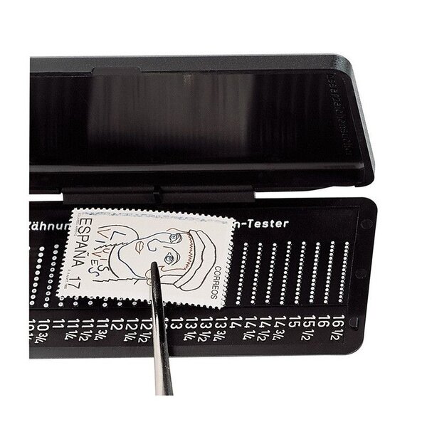 Odontomètre de précision Phila-Combi-Box pour timbres-poste.