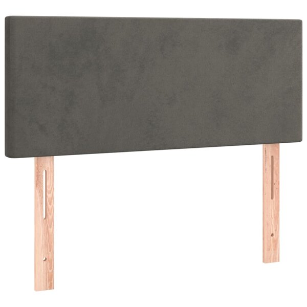 vidaXL Tête de lit Gris foncé 80x5x78/88 cm Velours