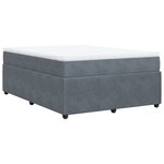vidaXL Sommier à lattes de lit et matelas Gris foncé 140x190cm Velours