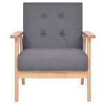 vidaXL Ensemble de canapés 3 Pièces Tissu Gris foncé