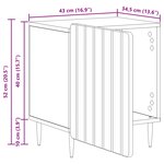 vidaXL Cabinet de chevet Blanc 43 x 34 5 x 52 cm Bois d'ingénierie