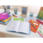 Cahier piqué Koverbook 24x32cm 96 pages grands carreaux PP transparent - Vert CLAIREFONTAINE