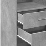 vidaXL Buffet haut gris béton 40x42 5x124 cm bois d'ingénierie