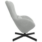 vidaXL Fauteuil œuf Gris clair 63 x 73 x 90 cm Velours