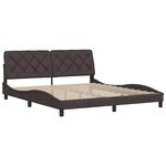 vidaXL Cadre de lit sans matelas marron foncé 180x200 cm tissu