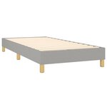 vidaXL Sommier à lattes de lit avec matelas Gris foncé 80x200 cm Tissu