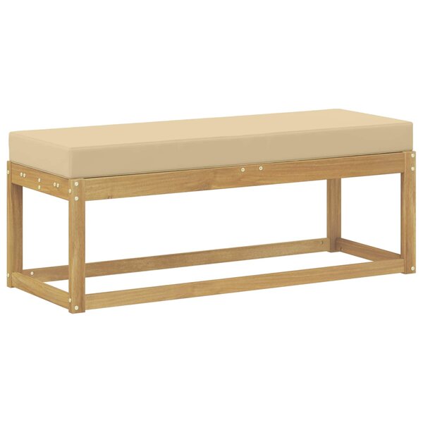 vidaXL Banc de Jardin Blanc 115 x 43 x 45 cm Bois d'Acacia Massif