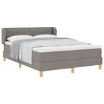 Lit à ressorts vidaXL avec matelas - Taupe  140x200 cm  Tissu