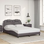 vidaXL Cadre de lit sans matelas gris 120x200 cm similicuir
