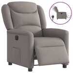 vidaXL Fauteuil inclinable électrique Taupe Tissu