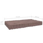 Vidaxl coussins de plancher de palette 3 pièces taupe coton