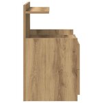 vidaXL Table de chevet avec 2 tiroirs Chêne artisanal 40 x 36 5 x 62 cm