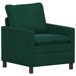 vidaXL Ensemble de Canapés 2 Pièces Vert foncé Velours